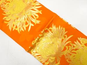 アンティーク　菊模様織り出し袋帯（材料）